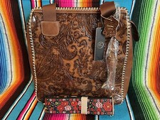 Brown ~ Leather ~ Embossed ~ Bag