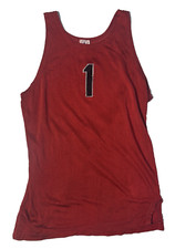 vintage 1940s General Athletics Products basketball jersey red rayon 1 shirt