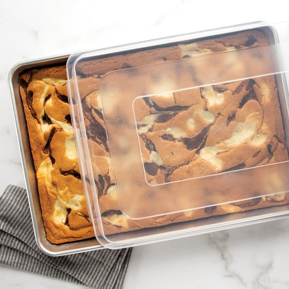 Aluminum High Sided Half Sheet Cake Pan with Lid Baking Tray