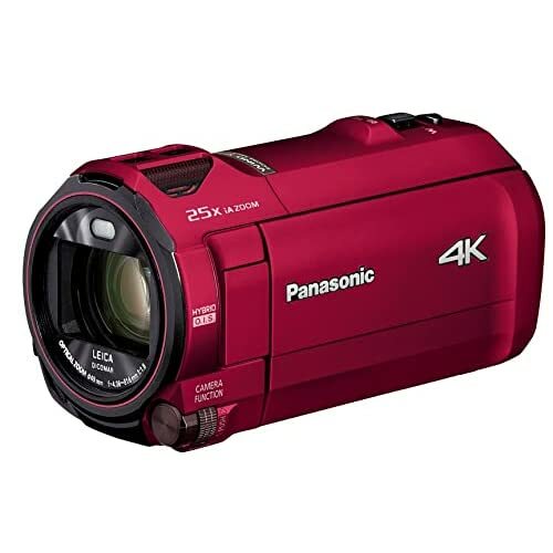 Panasonic 4K Video Camera 64GB 20x Optical Zoom Urban Red HC 