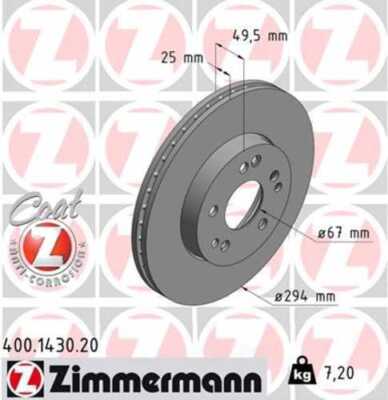 LORDCO - ZIMMERMAN 400143020 Disc Brake Rotor