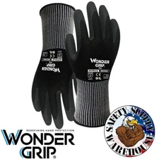 12x Wonder Grip® FIT Black Nitrile Palm Glove WG505