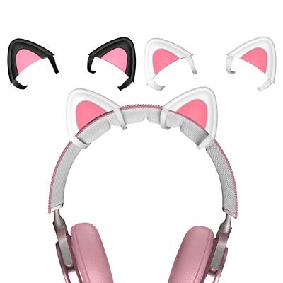 2 x Katzenohren-Aufsatz aus Silikon, dekoratives Zubehör für Headsets
