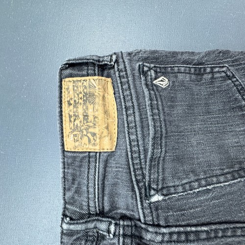Volcom Kids Boys Jeans Size 7 Grey Slim Tight Fit Adjustable Waist Denim Stretch - Picture 10 of 14