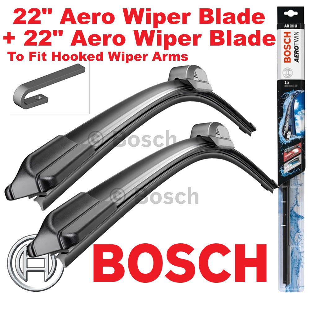 Bosch AeroTwin Front Wiper Blades 22" Inch and 22" Inch Pair Hook Type