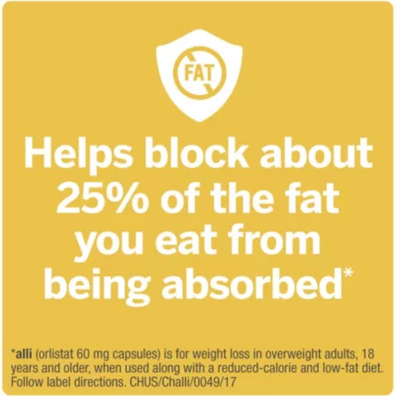 Alli Diet Weight Loss Supplement Pills, Orlistat 60Mg Capsules (170 Ct