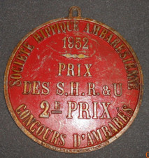 PLAQUE   CONCOURS HIPPIQUE chevaux équitation  vintage déco loft