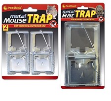MOUSE MICE / RAT TRAP METAL INDOOR OUTDOOR PEST CONTROL KILL KILLER SNAP CATCH