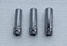 Set of 3 SK Hand Tools 3/8in Drive 6 Point Deep Metric Sockets 10mm, 11mm, 12mm