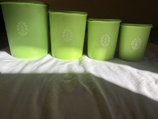 Vintage Lime Green tupperware servalier canis...
