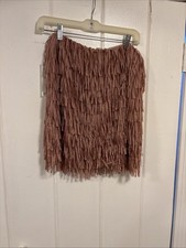 Zara Fringed Mini Skirt Women's Sz L Boho