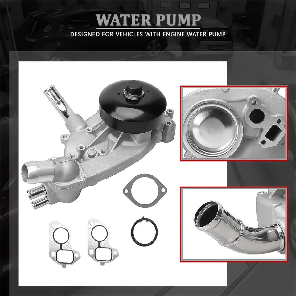 Bomba de agua con termostato y junta para Chevy Silverado GMC Sierra Buick Cadillac Foto 4 de 4