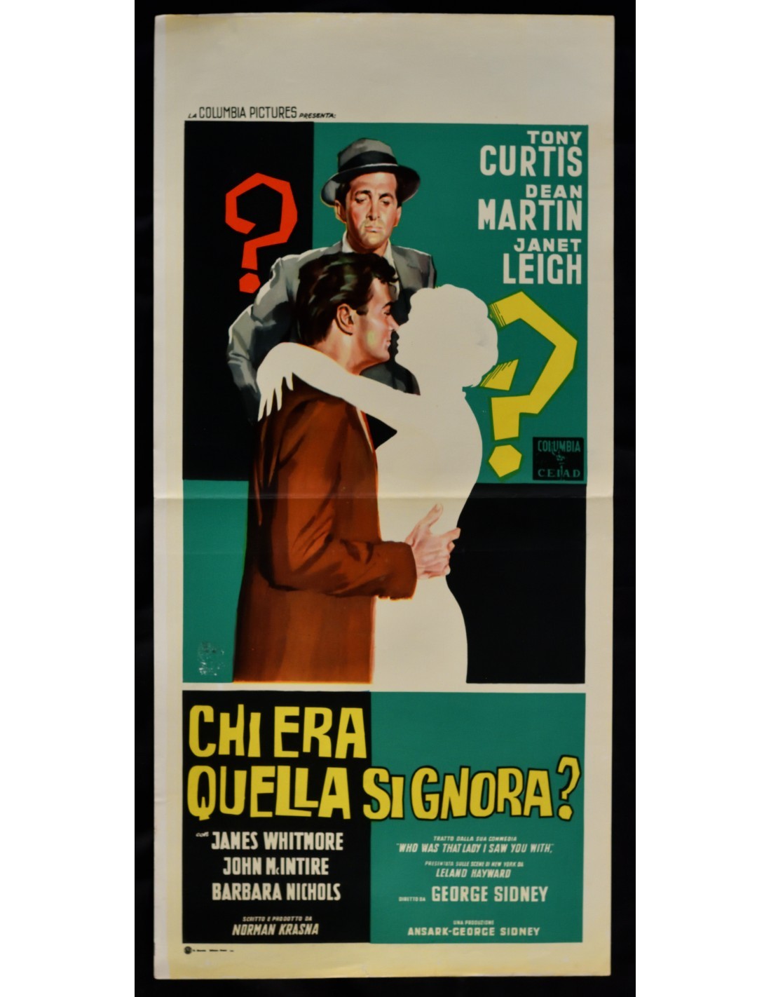 Locandina originale film Chi era quella signora? (1960) - Regia di George Sidney