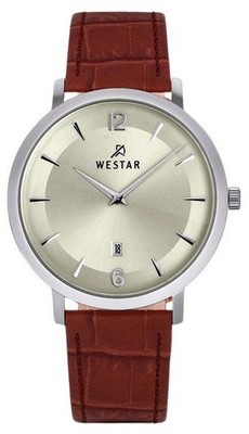 Westar Profile Leder Armband Light Champagne Zifferblatt 50219STN122 Herrenuhr