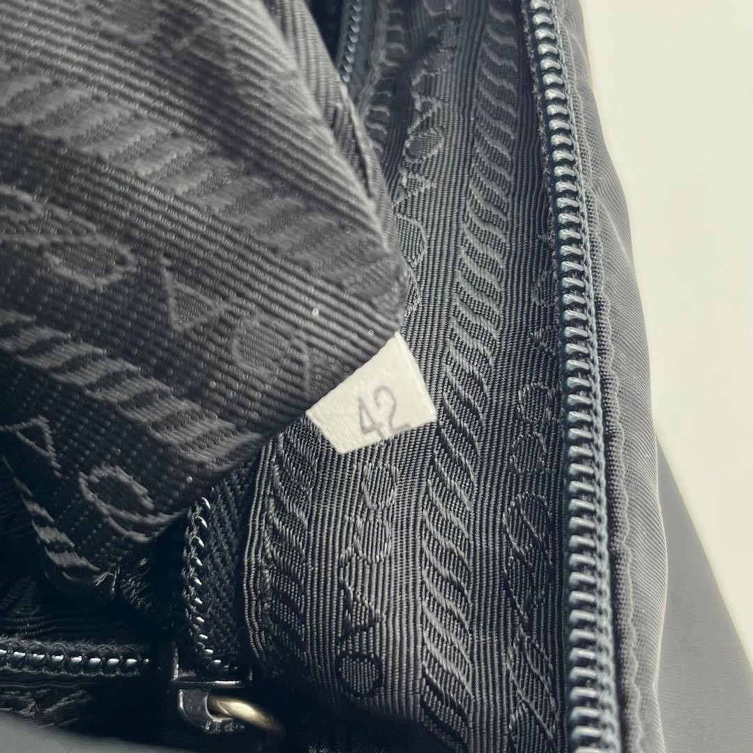 PRADA Tessuto Hobo One Shoulder Triangle Logo Nylon Black Lightweight Commuting thumbnail 18