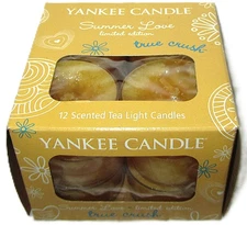 Yankee Candle Summer Love "TRUE CRUSH" Box of 12 Scented Tea Lights ~ RARE ~ NEW