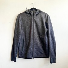 Uniqlo Hoodie Mens S Dark Gray Ultra Stretch Dry Sweat Full Zip Pockets 180711