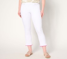 Belle by Kim Gravel Women's Plus Sz Pants 22 Regular TripleLuxe White A683597