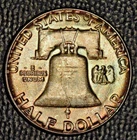 1953 Franklin Half Dollar, Choice BU, Pretty Toning