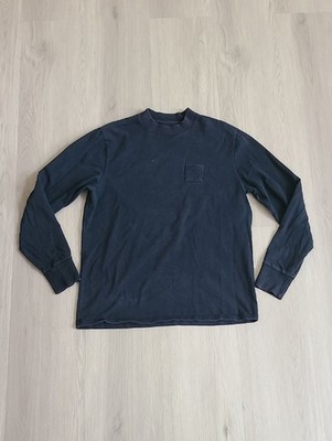 Aime Leon Dore Navy Black Dimebag Long-Sleeve Crewneck Chest Pocket large Men's