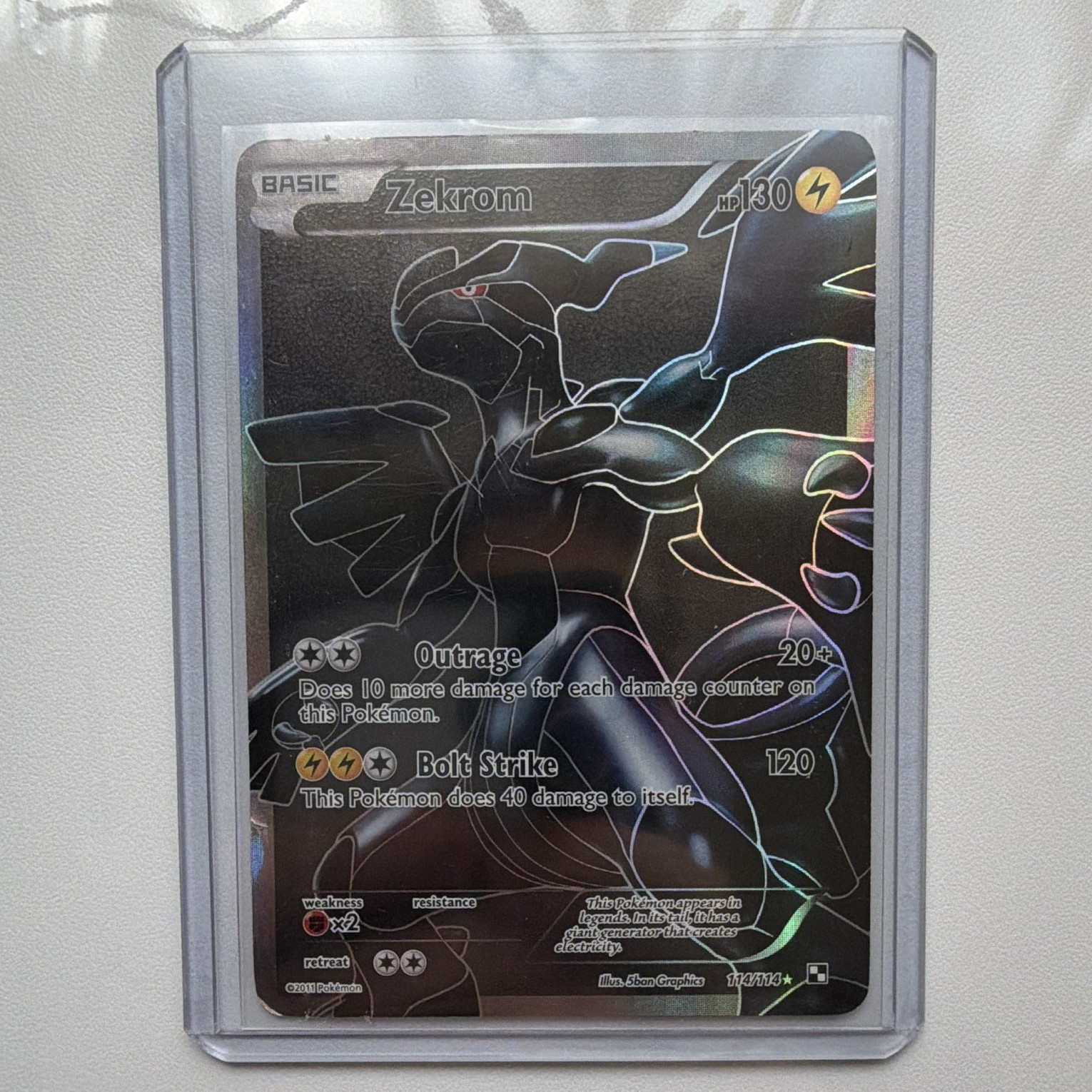 Pokemon TCG: Zekrom 114/114 Black & White Ultra Rare Full Art Holo