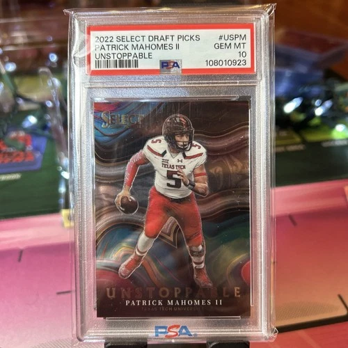 2022 PANINI SELECT DRAFT PICKS PATRICK MAHOMES II #USPM UNSTOPPABLE SILVER PSA10