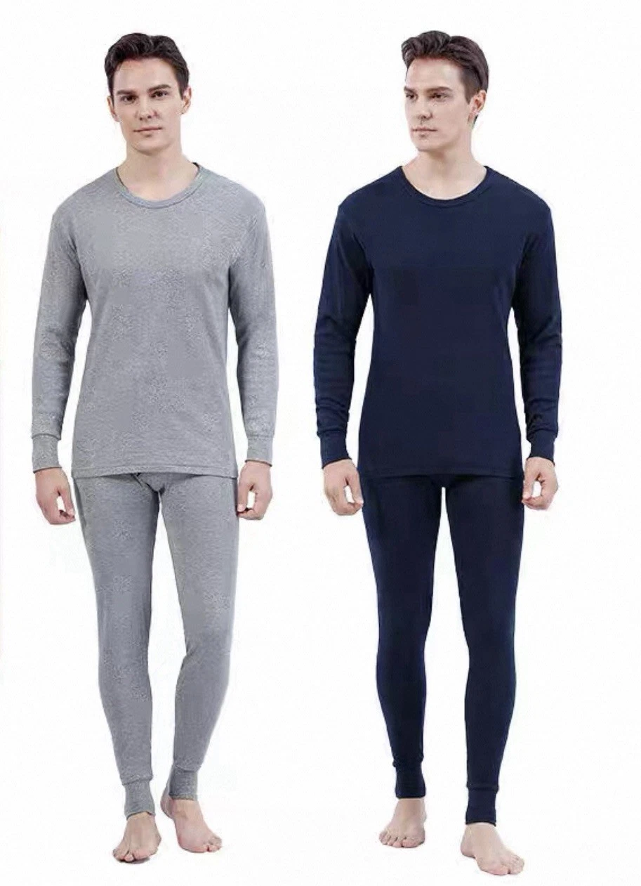 2-Pack Men’s Thermal Underwear Sets – Long Sleeve & Pants – Soft Warm Base Layer