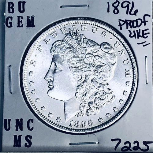 1896 BU GEM MORGAN SILVER DOLLAR UNC MS+++ U.S. MINT RARE COIN 7225