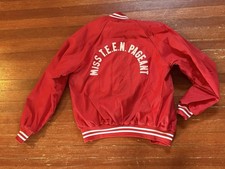 VINTAGE MISS TEEN PAGEANT BOMBER JACKET AMAZING CONDITION FAST, FREE SHIPPING