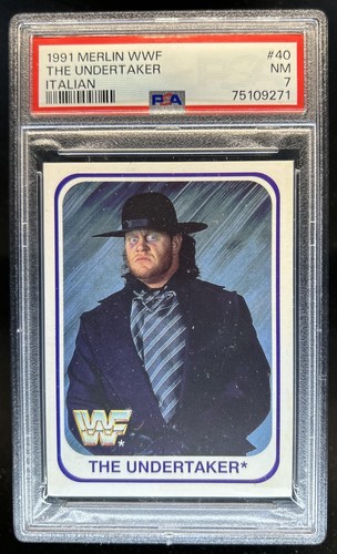 1991 Merlin WWF The Undertaker #40 PSA 7