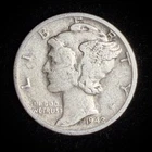 90% Silver - 1942 Mercury Dime Circulated - 06-58