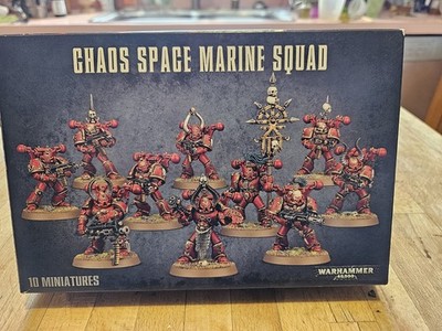 New Citidel WarHammer 40K 10X Miniatures Chaos Space Marine Squad