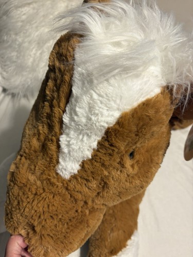 Peluche Goffa Caballo Marrón y Blanco Acostado - Imagen 3 de 12