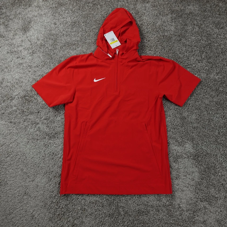 Nike Jacket Mens Small Football Coaches Sideline 1/4 Zip Hoodie Pockets - Image 4 of 4