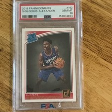 Panini 2018-19 Donruss Rated Rookie Shai Gilgeous-Alexander #162 PSA 10