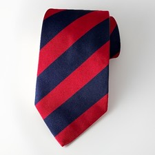 Polo Ralph Lauren Striped Repp Navy Blue Red Slim Skinny Silk Short Boys Tie