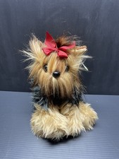 Vintage Bearington Collection Limited Edition Yorkie with A Red Bow Dog Plush