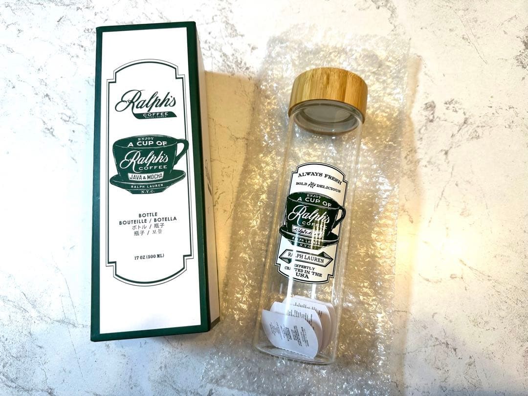 Ralph Lauren Ralphs Coffee Bottle Glass Water Bottle 500ml