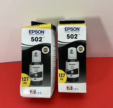 2-Pack - Epson 502 Black Ink - EcoTank T502120-S / T502120-CP   Exp 04/2029
