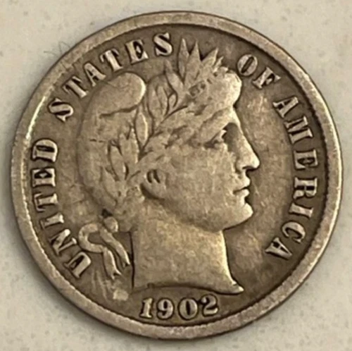 1902 P Barber Dime - 90% Silver