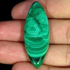 50.70Cts 100% Natural Green Malachite Marquise Cabochon Gemstone 17X46X5MM