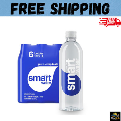 Smartwater 16.9 Fl Oz Pack of 6 Vapor Distilled Premium Bottled Water