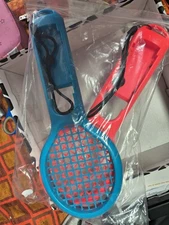 Nintendo Switch Plastic Racket Attachment Blue Red Clips On Controller
