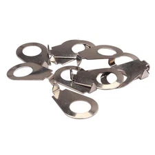 10Pcs Metal Guitar Knob Pointer Plates Indicator Chrome for Gibson Les Paul