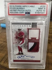 2019 Panini Impeccable - Kyler Murray Rookie Helmet/patch/auto  #102 70/75