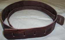 BROWN LEATHER GUITAR STRAP FULL GRAIN GENUINE HIDE  made in England