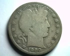 1900 BARBER HALF DOLLAR GOOD G NICE ORIGINAL COIN FROM BOBS COINS FAST SHIPMENT