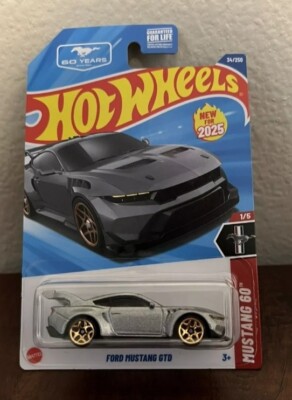 Hot Wheels 2025 Silver Ford Mustang GTD HW Mustang 60 Years   Fast Ship   