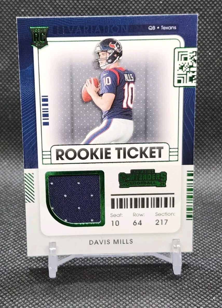 4925C Davis Mills 2021 Contenders - Rookie Ticket Swatches Variations #RSV-DMI