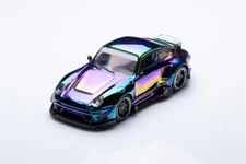 D.Bo Model×DCM 1:64 RWB 993 Duck tail Colorful electroplating Diecast Model Car